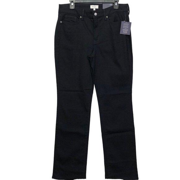 NYDJ MARLYN STRAIGHT LEG DARK RINSE BLUE JEANS SIZE 12‎ X 32 NEW WITH TAG - Picture 1 of 10